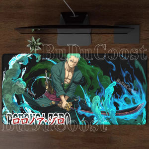 Bandai | Luffy Roronoa Zoro One Piece Gaming XXL Mouse Pad anime HD printing Mousepad PC Keyboard overlock Non-Slip base Office Desk Mat