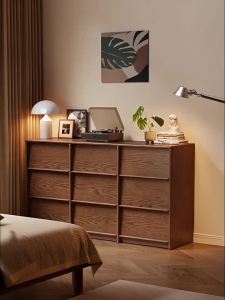 DONGMU | Vintage Solid Wood Drawer Cabinet Walnut