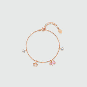 AGATHA | French Chic Mother-of-Pearl Snowflake Heart-shaped Puppy Design Bracelet