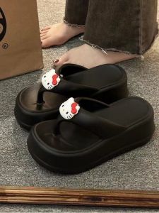 Dép Đế Dày KT Cat Dễ Thương Cho Nữ Đi Biển Mùa Hè 2025 Dép Đế Xuồng Đế EVA Thoáng Khí Chống Trượt Chống Thấm Nước