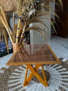 Juragan 47 - Meja Lipat Polos - Meja Belajar Kayu Lipat Polos - Meja Mengaji Laptop Les Motif Polos