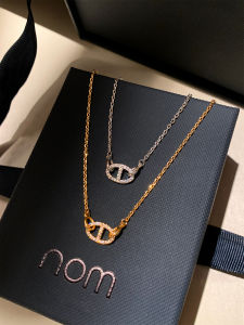 CAFFTI | Luxury Gold-plated Diamond Pig Nose Pendant Necklace