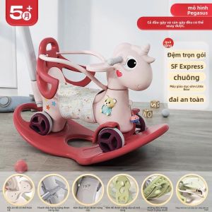 KIUMO | Đồ Chơi Ngựa Đong Đốc Gỗ 2-trong-1 cho Bé