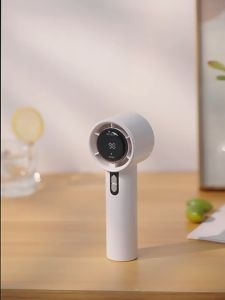 Portable Handheld Turbo Fan - 100 Speeds Adjustable USB Rechargeable Fan w Digital Display 3000mAh Battery Operated Small Pocket Fan Mini Cooling Fan for Travel Camping Outdoor