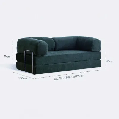French Artistic Teddy Fabric Sofa Bed Vintage Compressed Sofa Module Combination Folding Dual Purpose Small Size