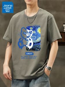 Jeanswest | Heavy Pure Cotton Mens Summer Loose Versatile T-shirt
