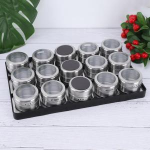 DIHUANTUO | Magnetic Dustproof Transparent Stainless Steel Seasoning Box