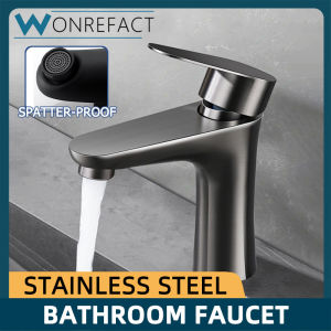 304 Stainless Steel Bathroom Sink Faucet Household Sink Wash Basin Hot And Cold Water Tank Faucet Faucet Ceramic Valve Core Design