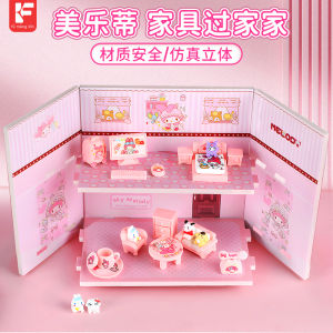 Girls Miniature Dollhouse Toy Realistic Small Furniture Model Reduced Version Display Piece Plaything Simulation House