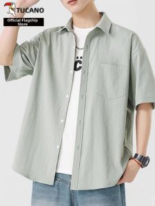 TUCANO | Thin Ice Silk Shirt Short Sleeve Loose Casual