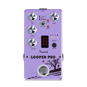 Amuzik Looper Pro Multi-Effect กีต้าร์เบสเหยียบ Reverb Chorus Delay Tuner Looper Effects ผสม RE-V5