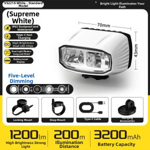 Night Cycling Long Duration Waterproof Front Light