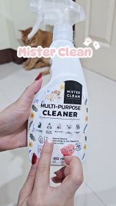 Mister Clean Multi-Purpose Cleaner น้ำยาทำความสะอาดอเนกประสงค์ สูตร Plant-powered ไม่ทำลายพื้นผิว ไม่ก่อให้เกิดอาการแพ้ระคาย มีกลิ่นหอม ขนาด 450ml