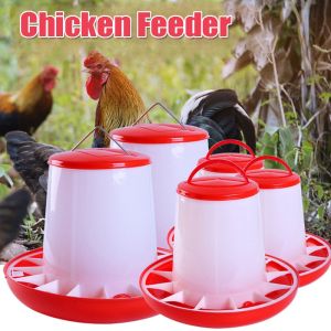 Chick Feeder Automatic Drinker Fowl Chicken Poultry Breeding Food Feeder Dispenser with Handle