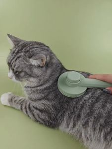 [1D Ships] Pet Grooming Brush Hair Removal Comb Auto Sikat Kucing Cleaning Grooming Massage Dog Cat Brush 猫狗宠梳子按摩