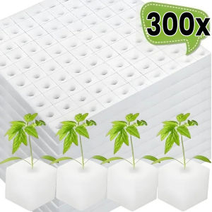 300Pcs White Seedling Sponge Soilless Hydroponic Vegetables Cultivation Plant Nursery Pots Trays Garden Plant Propagation Supplies
