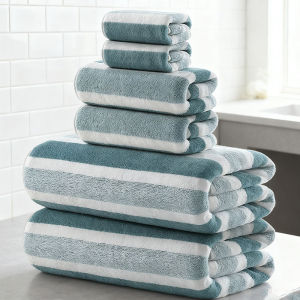 2/4/6 Pcs Soft Bath Towel Set Absorbent Quick-Drying Soft Bath & Hand Towels Essential for Family Bathroom & Home Daily Use