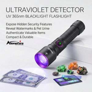 Alonefire | Alonefire 10W 365nm UV LED High Power Blacklight Flashlight USB Rechargeable Cat Dog Stain Pet Tinea Money Scorpion Lamp Torch