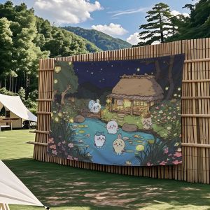 Chiikawa | C-Chiikawa Cute flag Tapestries Outdoor Parties Bedrooms Living Rooms Dorm Rooms Wall Decor Banners Gifts
