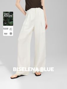 BEIQIANI | Relaxed Fit Wide Leg Textured Pants Summer New