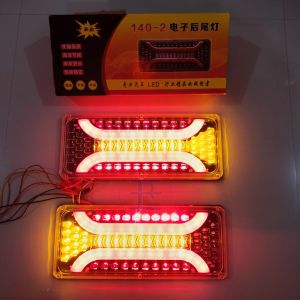 1 Pair(2pcs) - R/E ELF G-MAX 24V TAIL LIGHT(13"x5.5") for All Truck Elf Trailer Forward Jeep Bus - WATERPROOF