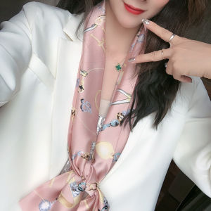 Khăn Choàng Nữ Phong Cách Hàn Quốc Trang Trí Dài Mỏng Đa Năng Mùa Xuân Đầu Xuân Bảo Vệ Cổ Trang Trí Đi Bộ Đường Phố