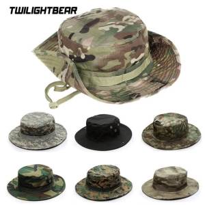Camo Boonie Hats Sunscreen Breathable Bucket Hat Mens Outdoor Hiking Hunting Fishing Camping Windproof Fishermans Hat