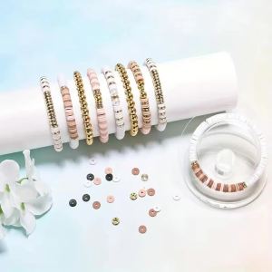 Style DIY Clay Beads Bracelet Making Kit Friendship Golden Letter Beads Kit for Jewelry Making Women Teen Girls Birthday Gift