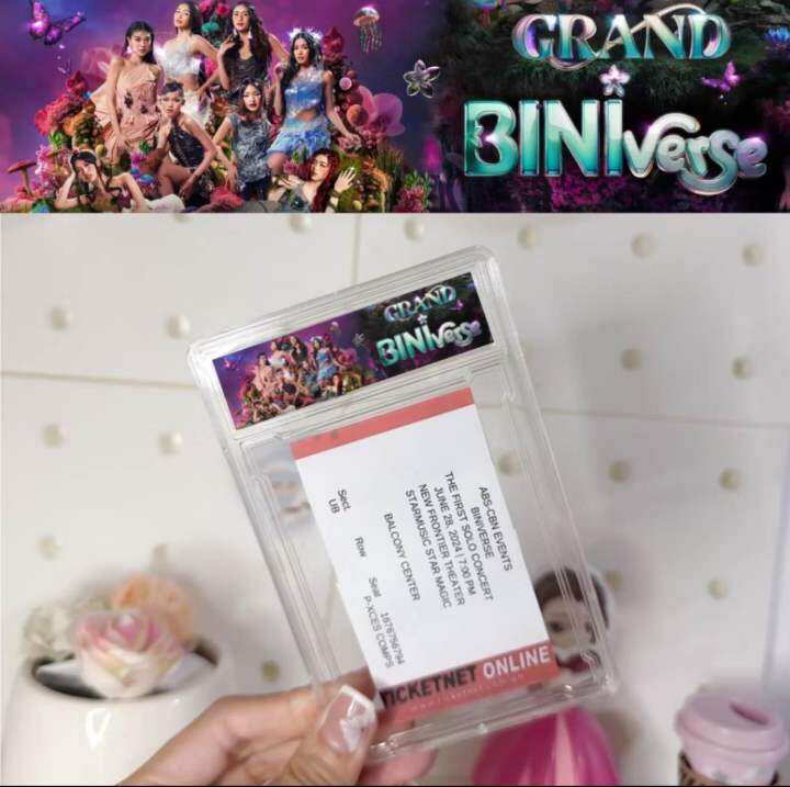 BINI Grand Biniverse Acrylic Concert Ticket And Photocards Case Frame ...