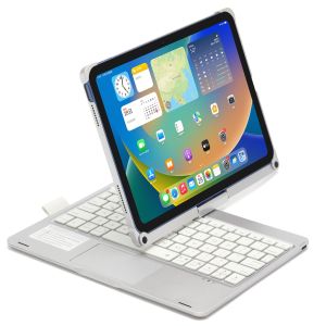 Cocoqac แป้นพิมพ์สัมผัสเคสสำหรับไอแพดแอร์11นิ้ว (M3 2025 / M2 2024) และ iPad Pro 11 (รุ่นที่4/3rd/2nd/1st): Trackpad แบบ Multi-Touch11สี Backlight360 ° หมุนได้สำหรับ iPad Air 5th และ4th Gen สีชมพูอ่อน