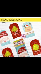 Hang Tag NATAL Isi 10 / Kartu Ucapan Natal Merry Christmas