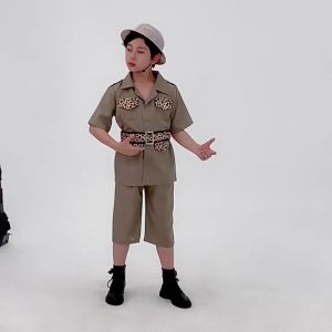Children's Jungle Explorer Wildlife Ranger Professional Role Play Halloween Party Performance Costume