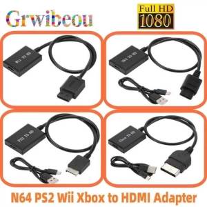 1080P N64 PS2 Wii Xbox to HDMI-Compatible Cable Game Console HD TV for HDMI Cables Plug and Play Nintendo 64 To HDMI Converte