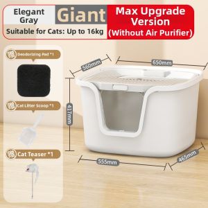 sunsun | Odor Blocking Fully Enclosed Top-Entry Cat Litter Box