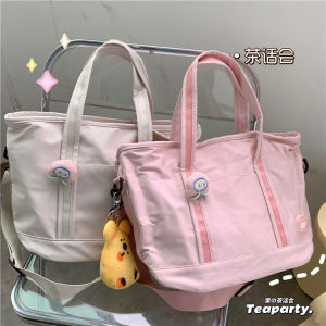 South Korea Ins Retro Girl Bag Female Chic Student Large Capacity Sports Messenger Bag Minimalist Easiest for Match Shoulder Bag