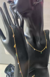 LẮC CHÂN DÂY CHUYỀN ĐÍNH ĐÁ BẰNG THÉP TITAN DÀNH CHO NỮ SIÊU DỄ THƯƠNG