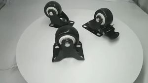 BABEDUO 4PCS 2.5in 360° Silent Caster Furniture Thickened Universal PU Casters Wheel with Brake