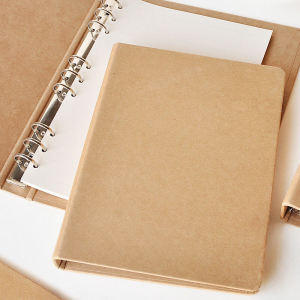 Detachable Blank Inner Pages High White Leather Notebook A4 A5 B5 Hard Cover Kraft Paper Notebook Sketchbook Stationery