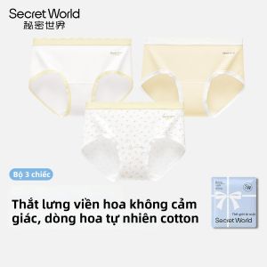 Secret World | Quần Lót Nữ Chống Khuẩn In Hoa Đẹp Từ Cotton