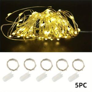 2PC/5PC/10PC 2M20LED button copper wire lamp suitable for decoration in bedrooms living rooms birthday parties bouquets etc