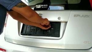 Tatakan Dudukan Plat Nomor Mobil 46 cm Model Baru Frame Bracket