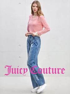 Juicy Couture | Printed Relaxed Straight Washed Gradient Casual Trousers