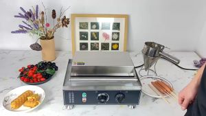 Máy làm bánh hotdog xúc xích hotdog phô mai 6 bánh