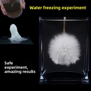 Childrens Science Small Experiments Saturated Solution of Acetate Sodium Hot Ice Chemical Crystal Point Water to Ice Drop to Mountain
