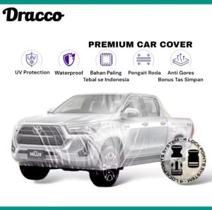 cover mobil toyota hilux transparan tebal waterproof DRACCO sarung mobil selimut mobil tutup mobil