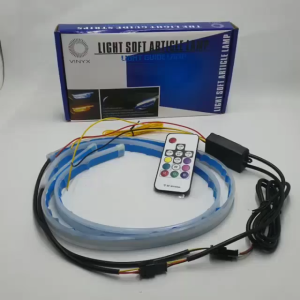 Lampu LED DRL Alis Flexibel WRGB APP Bluetooth 30 cm 60 cm Welcome + RGB Matrix Mobil Motor Selang Sein Premium