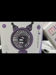 Sanrio Kuromi Kipas Mini Mudah Alih Pegang Tangan Caj USB Meja Sejuk Senyap Musim Panas Hadiah Pelajar Mini Handheld Fan USB Rechargeable Portable Desktop Cooling Silent Summer Gift for Student Office Use 手持小风扇迷你便携式usb充电电风扇学生桌面随身静音夏季散热神器送礼 H096