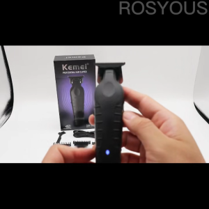 Kemei KM-2299 Barber Cordless Hair Trimmer 0mm Zero Gapped Carving Clipper Professional Mens Electric Finish Cutting Machine