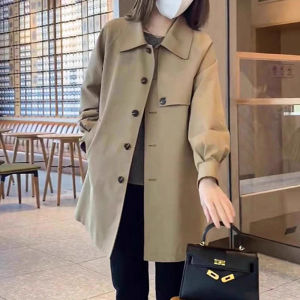 Elegant and Stylish British Style Mid-long Trench Coat