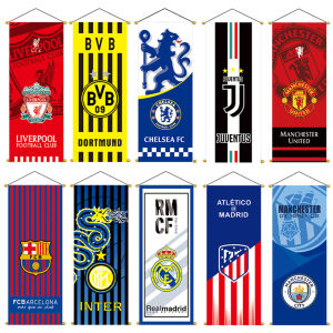 Quạt Cờ Đội Bóng Đá World Club Cup Chất Liệu Trang Trí Không Khí Quán Bar Đội Bóng Man City Real Madrid Quốc Tế Cờ Câu Lạc Bộ